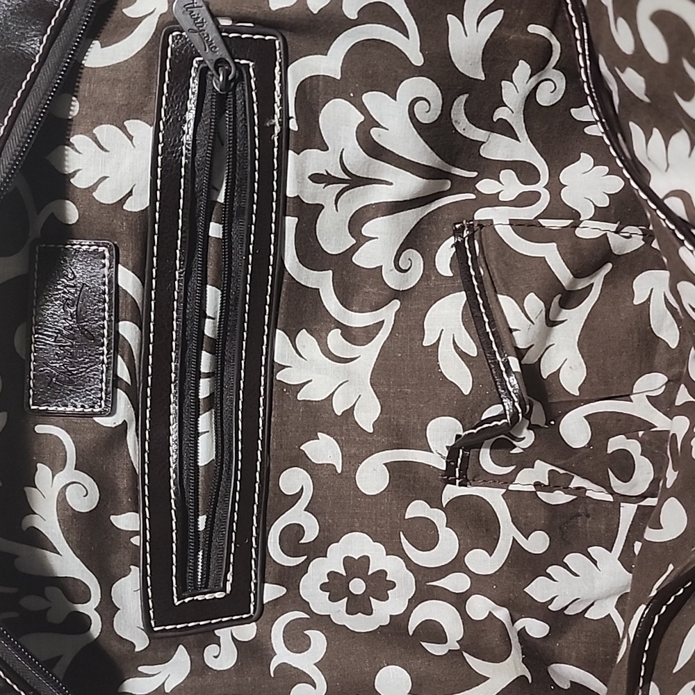 THIRTY-ONE  DARK BROWN  LEATHER EXTERIOR SHOULDER BAG 👜  PURSE. - Picture 5 of 9